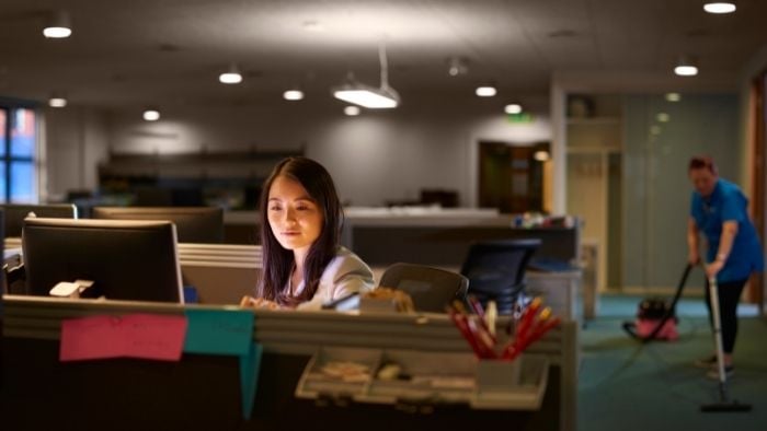 Working late